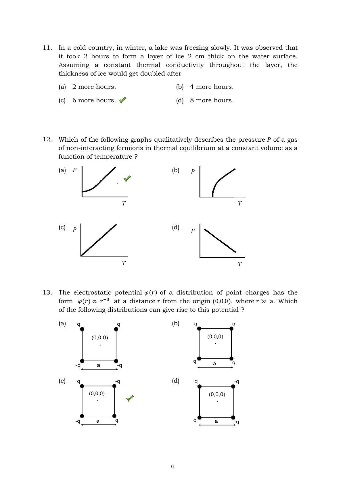 TIFR GS 2015 Physics X Question Paper - Page 6