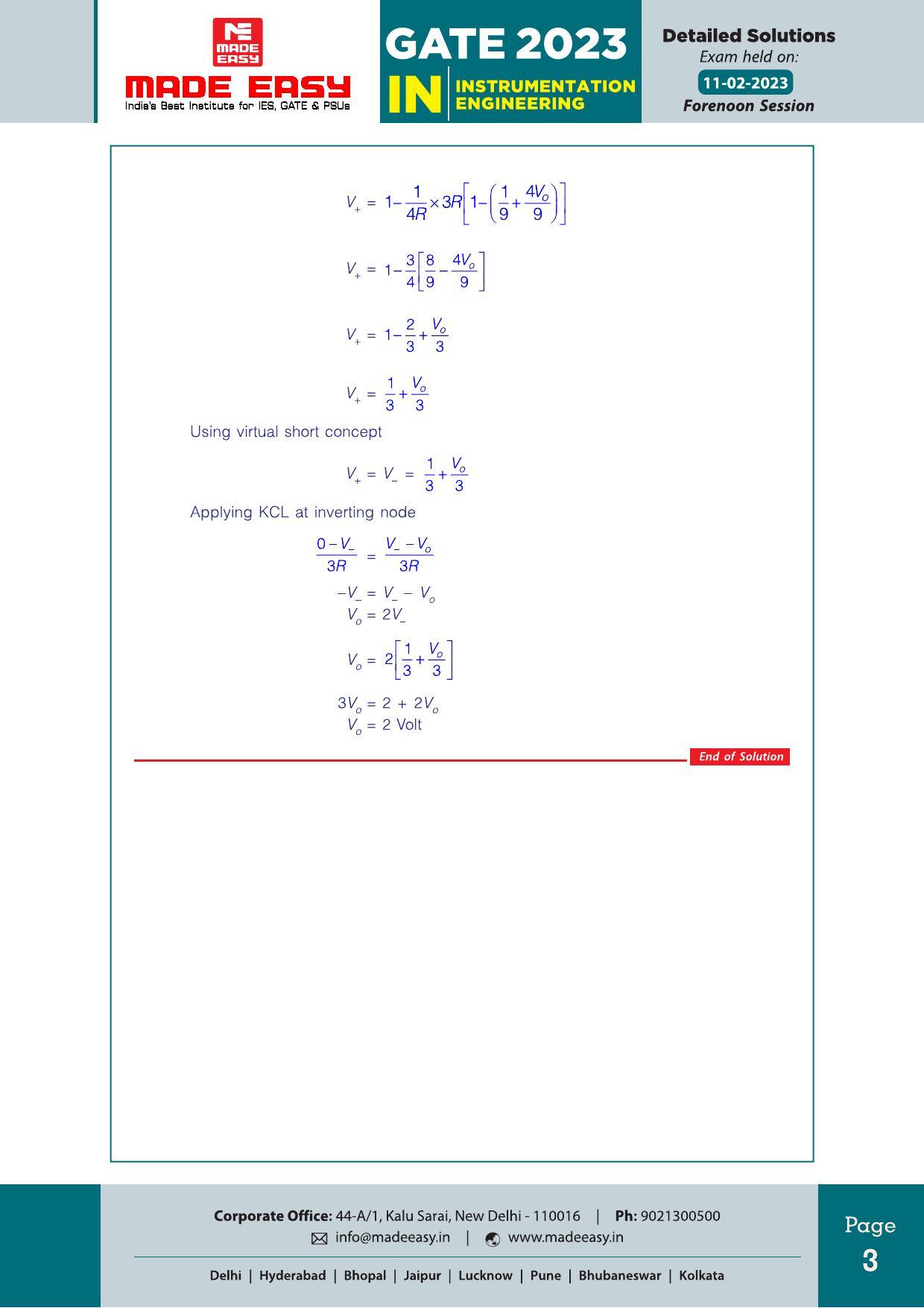 GATE 2023 Instrumentation Engineering (IN) Question Paper (Made Easy) - Page 4