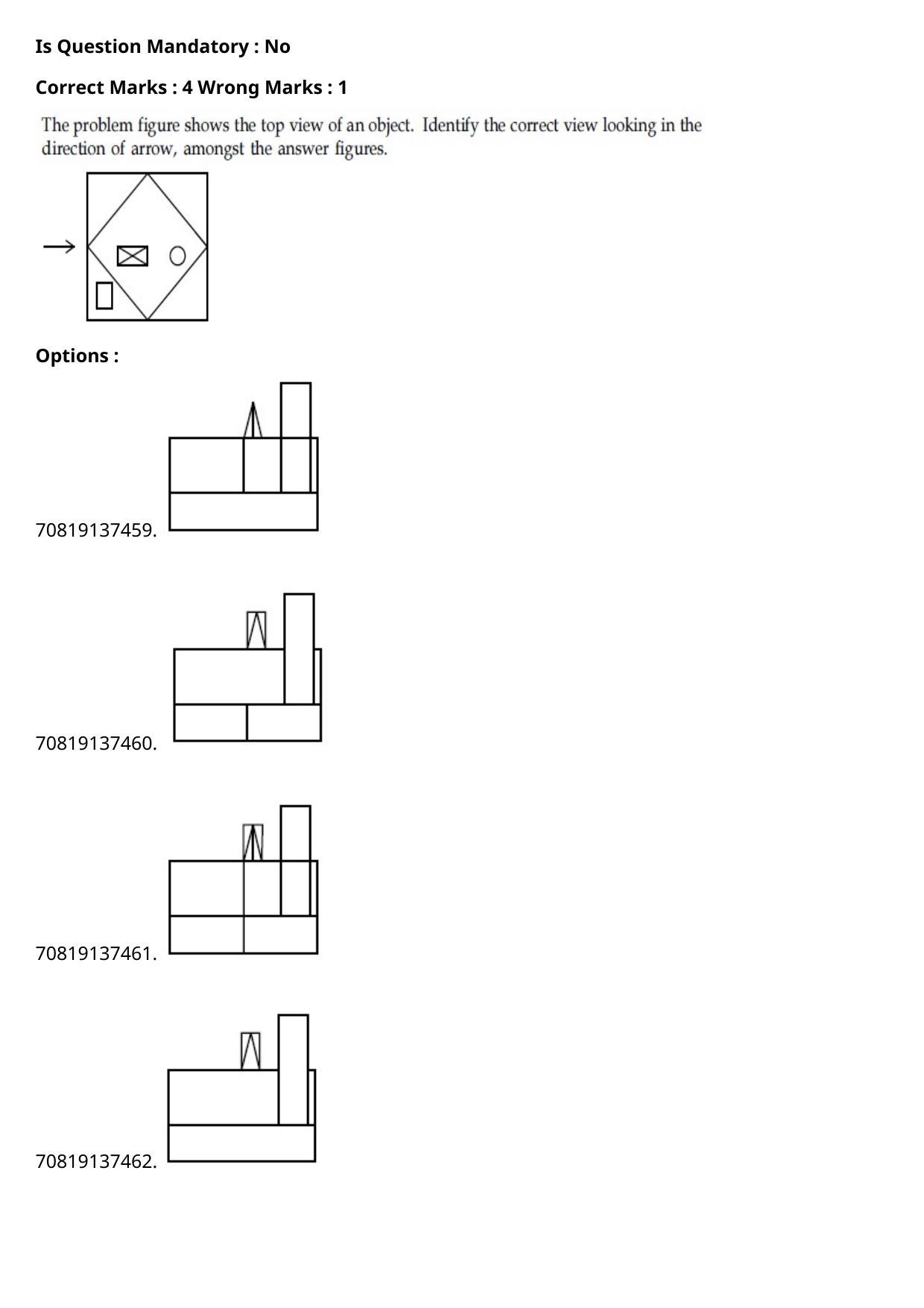 JEE Mains 2021: B.Arch Gujarati (Shift 2) 23-02-2021 Question Paper - Page 59