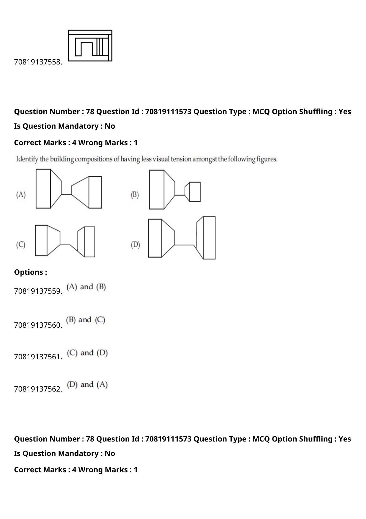 JEE Mains 2021: B.Arch Gujarati (Shift 2) 23-02-2021 Question Paper - Page 107