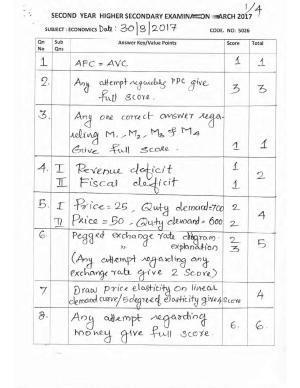 Kerala Plus Two 2017 Economics Question Paper 