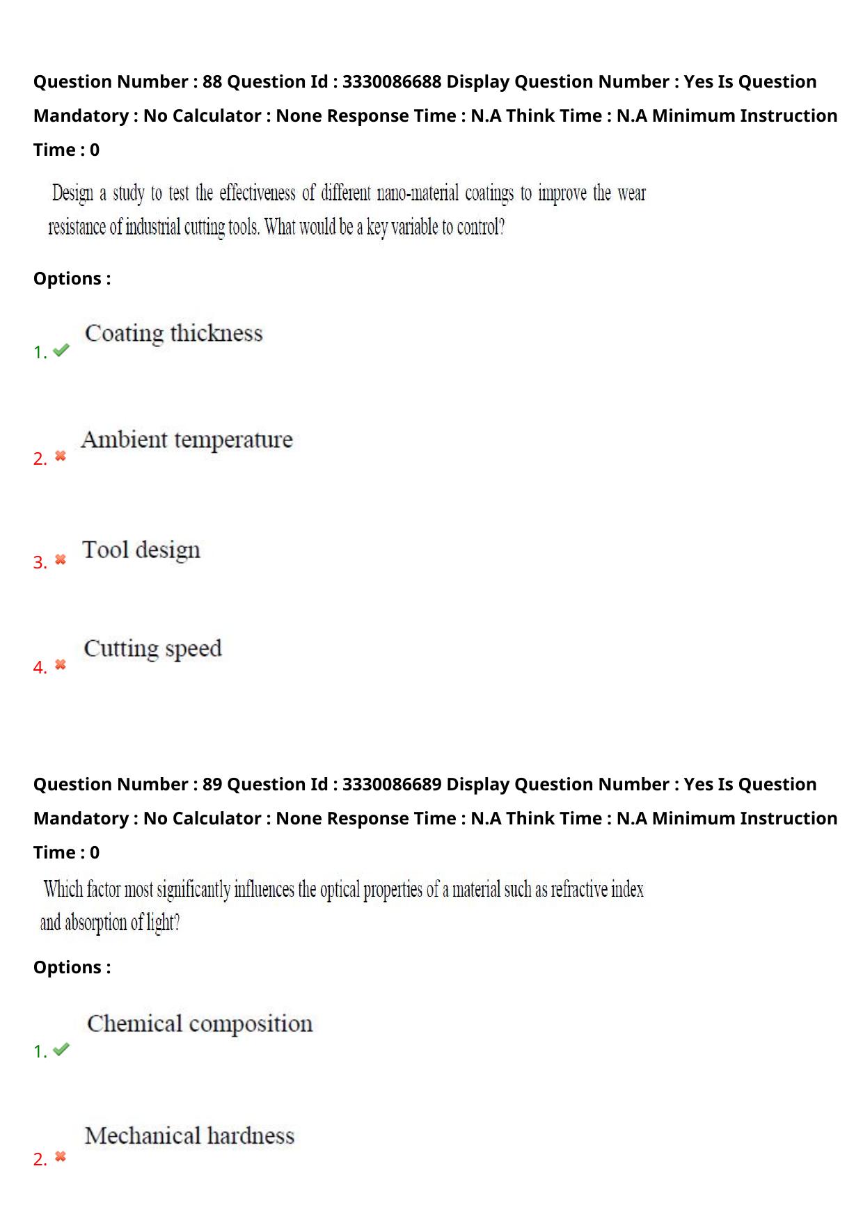 AP PGECET 2024 Nano Technology Question Paper with Preliminary Key - Page 54