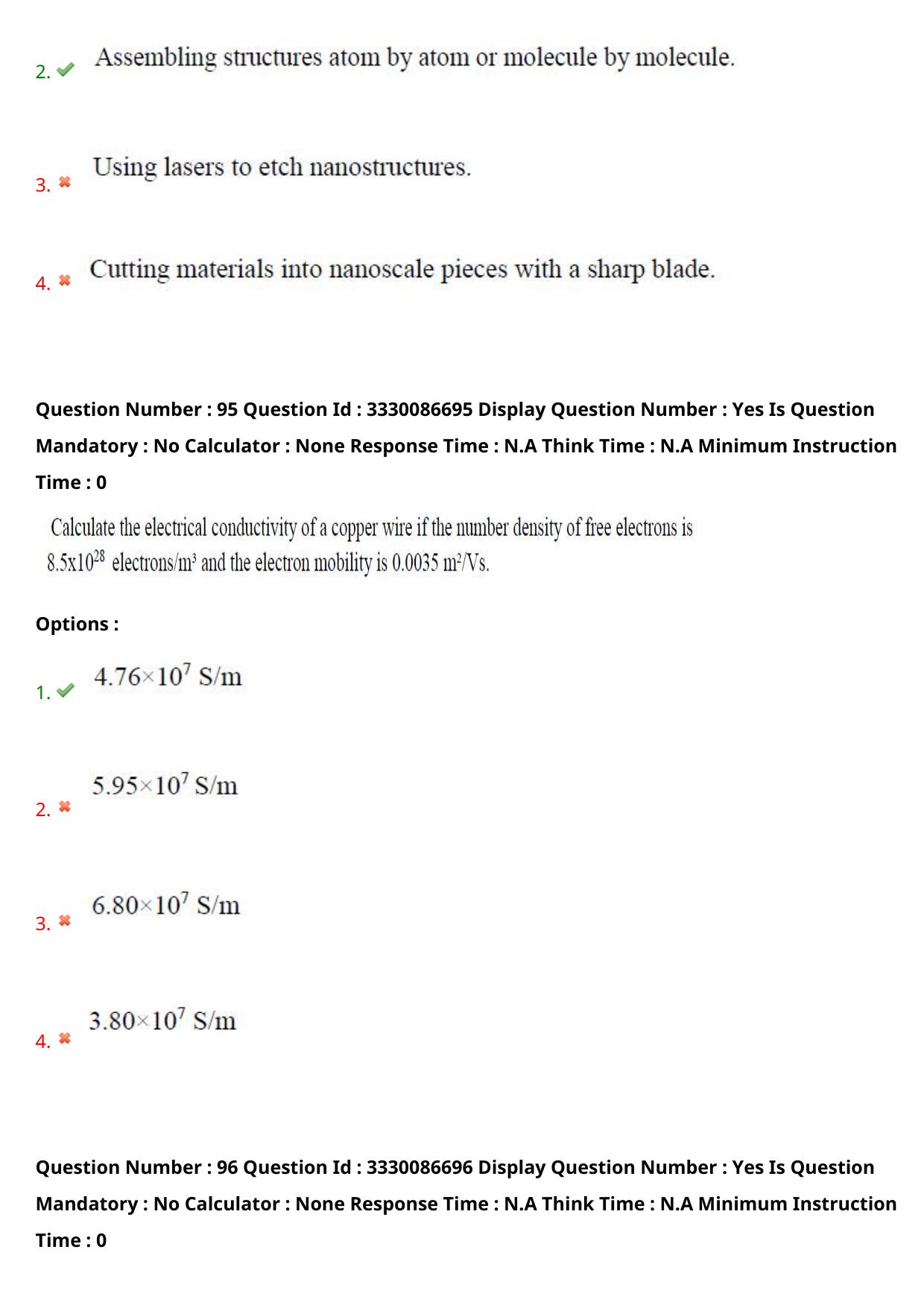 AP PGECET 2024 Nano Technology Question Paper with Preliminary Key - Page 58