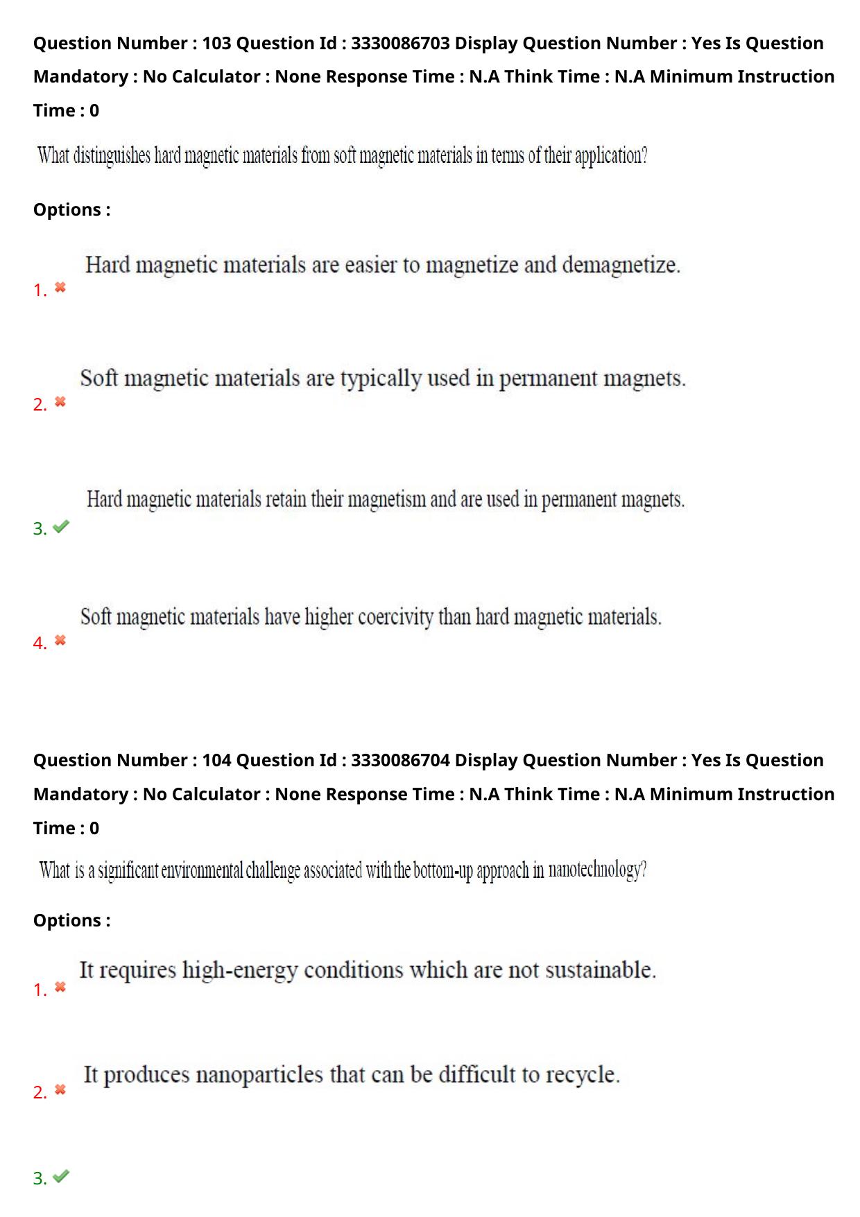 AP PGECET 2024 Nano Technology Question Paper with Preliminary Key - Page 63