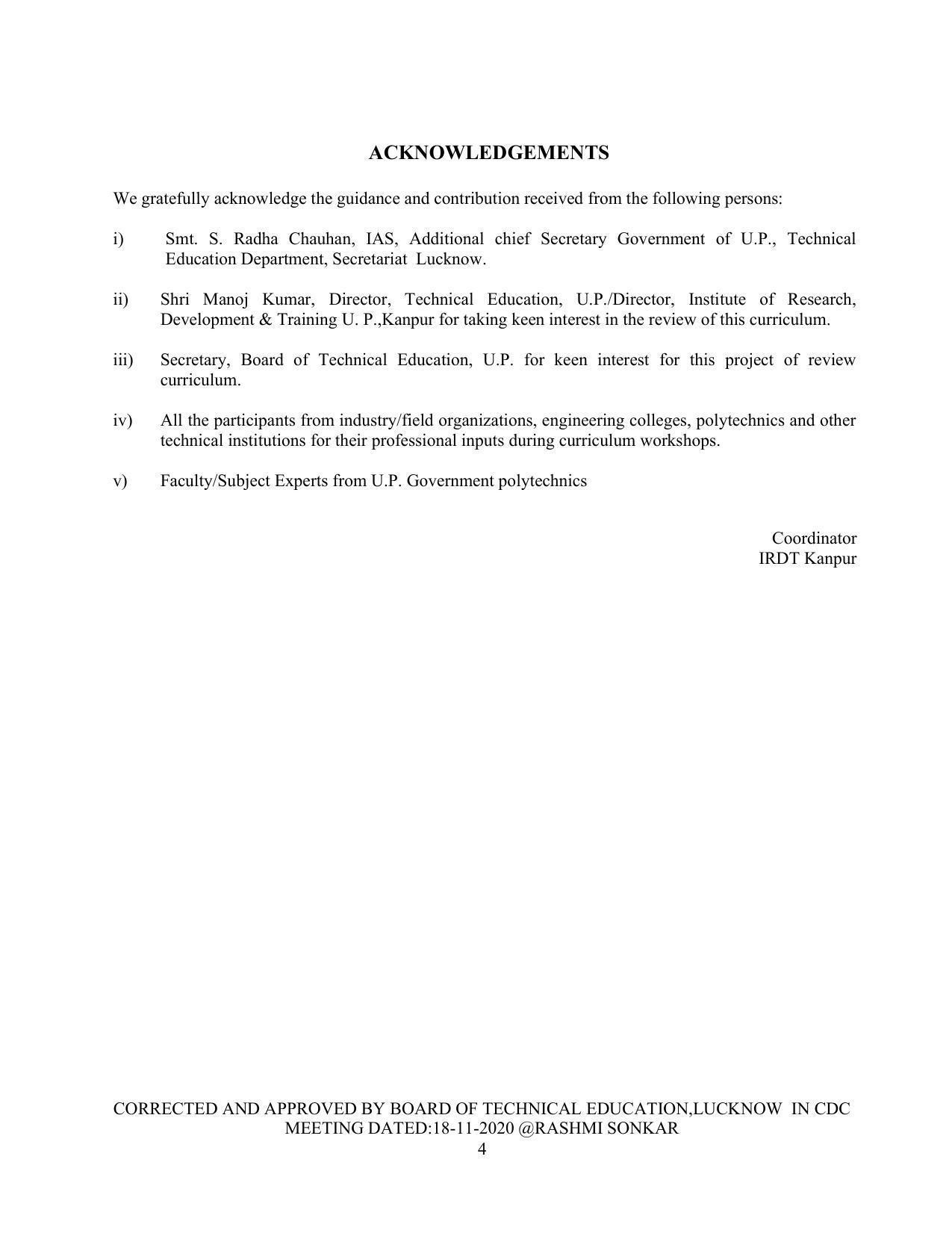 SYLLABUS FOR FIRST SEMESTER SESSION (2020-2021) - TWO SEMESTER POST GRADUATE DIPLOMA COURSE IN FASHION TECHNOLOGY - Page 4