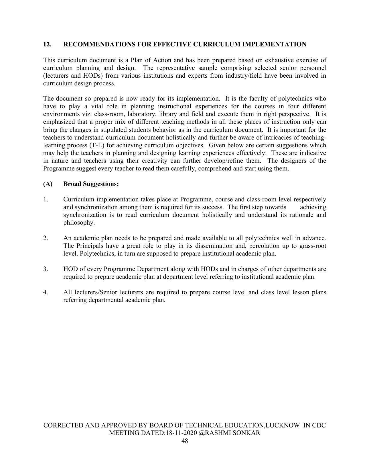 SYLLABUS FOR FIRST SEMESTER SESSION (2020-2021) - TWO SEMESTER POST GRADUATE DIPLOMA COURSE IN FASHION TECHNOLOGY - Page 48