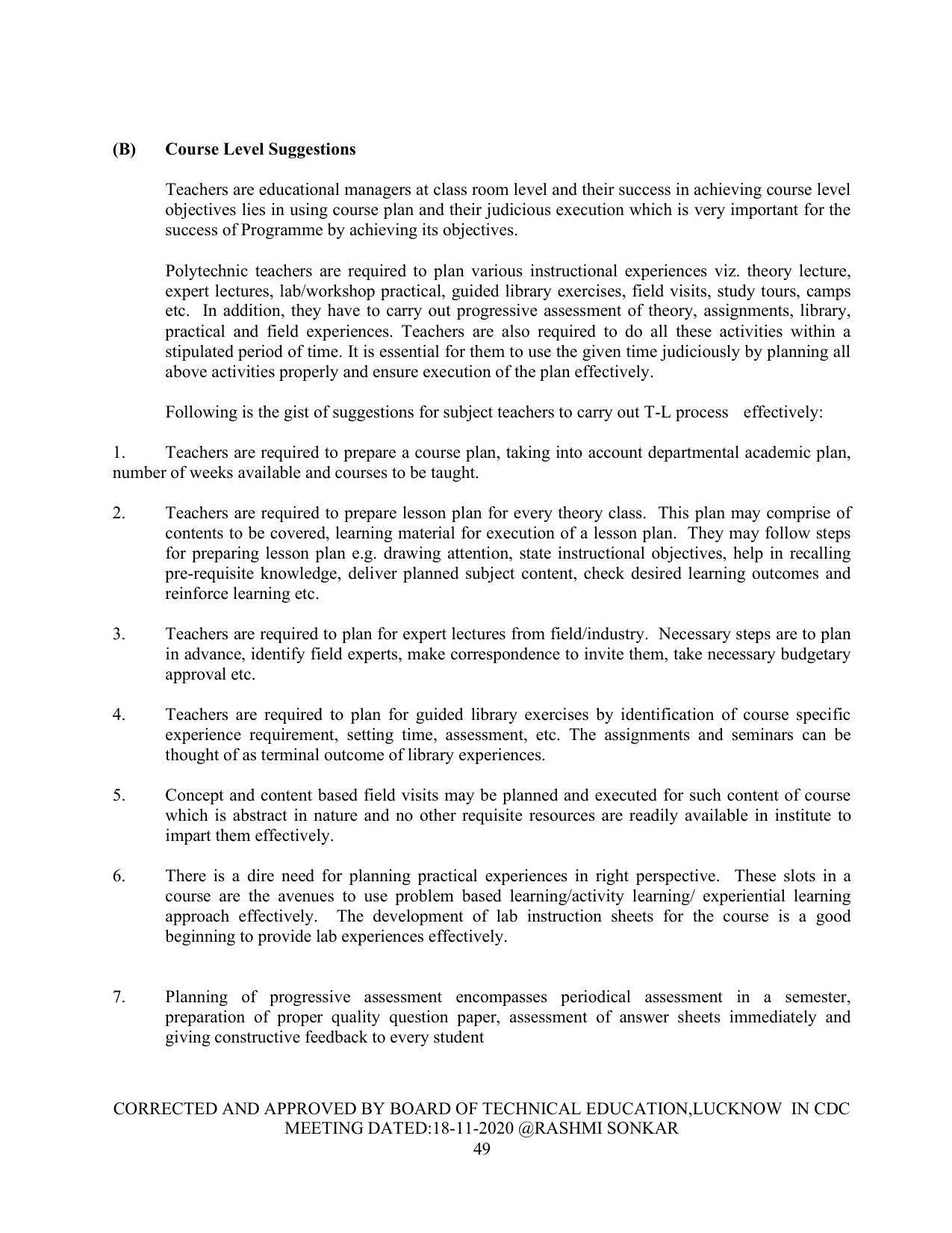 SYLLABUS FOR FIRST SEMESTER SESSION (2020-2021) - TWO SEMESTER POST GRADUATE DIPLOMA COURSE IN FASHION TECHNOLOGY - Page 49