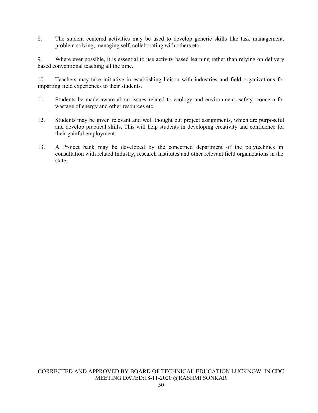 SYLLABUS FOR FIRST SEMESTER SESSION (2020-2021) - TWO SEMESTER POST GRADUATE DIPLOMA COURSE IN FASHION TECHNOLOGY - Page 50