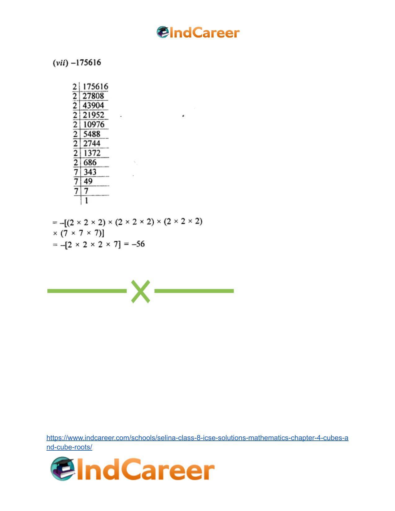 Selina Class 8 ICSE Solutions Mathematics : Chapter 4- Cubes and Cube-Roots - Page 32
