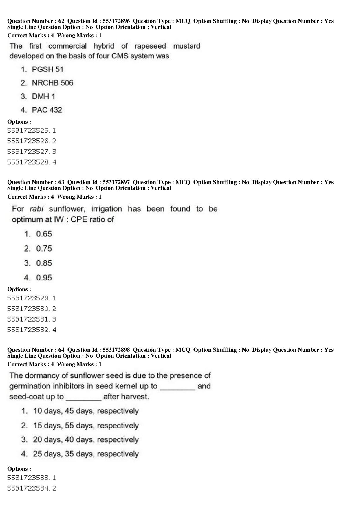 ICAR AIEEA PG 2019 AGRONOMY Question Paper - Page 24