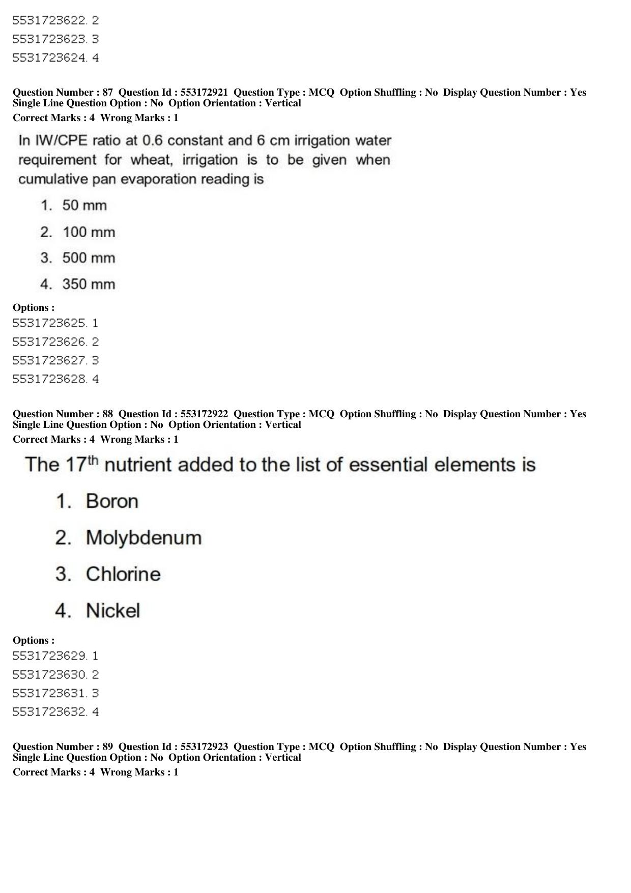 ICAR AIEEA PG 2019 AGRONOMY Question Paper - Page 33