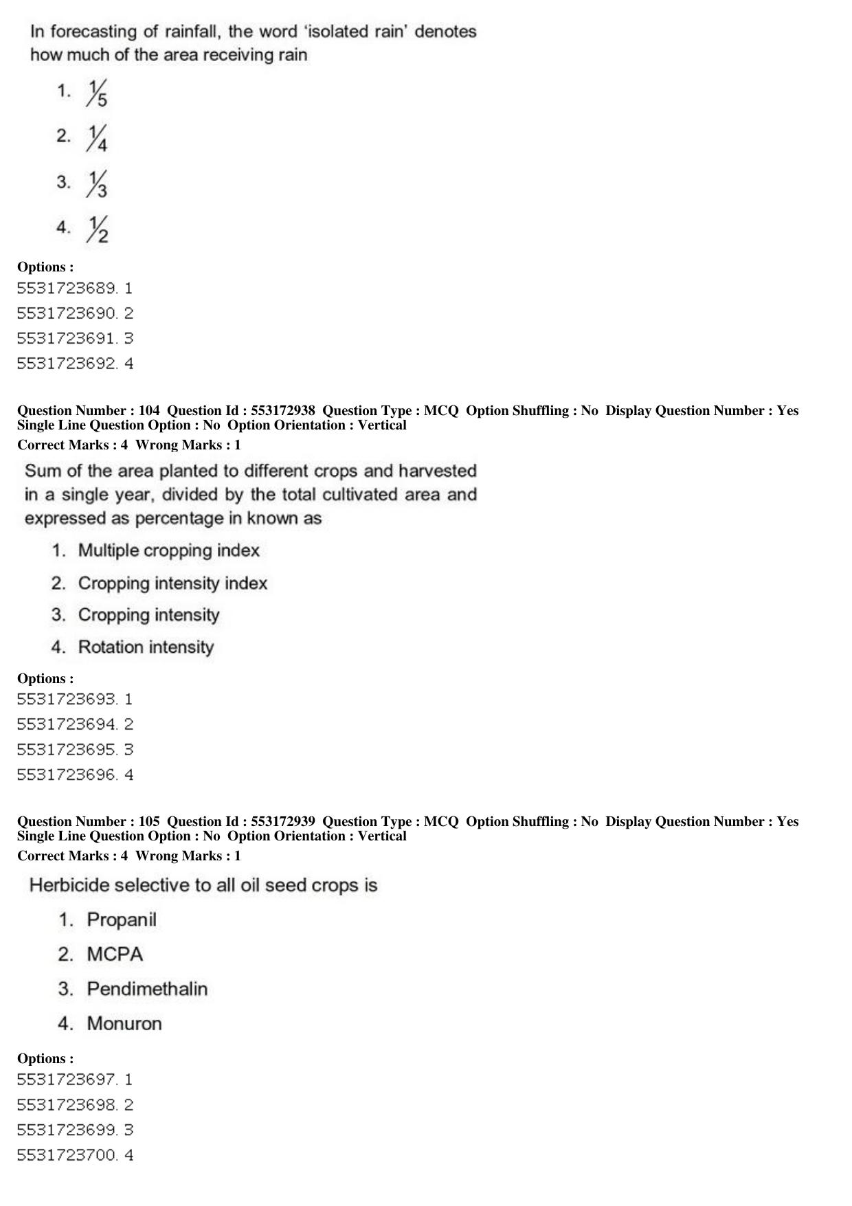 ICAR AIEEA PG 2019 AGRONOMY Question Paper - Page 39