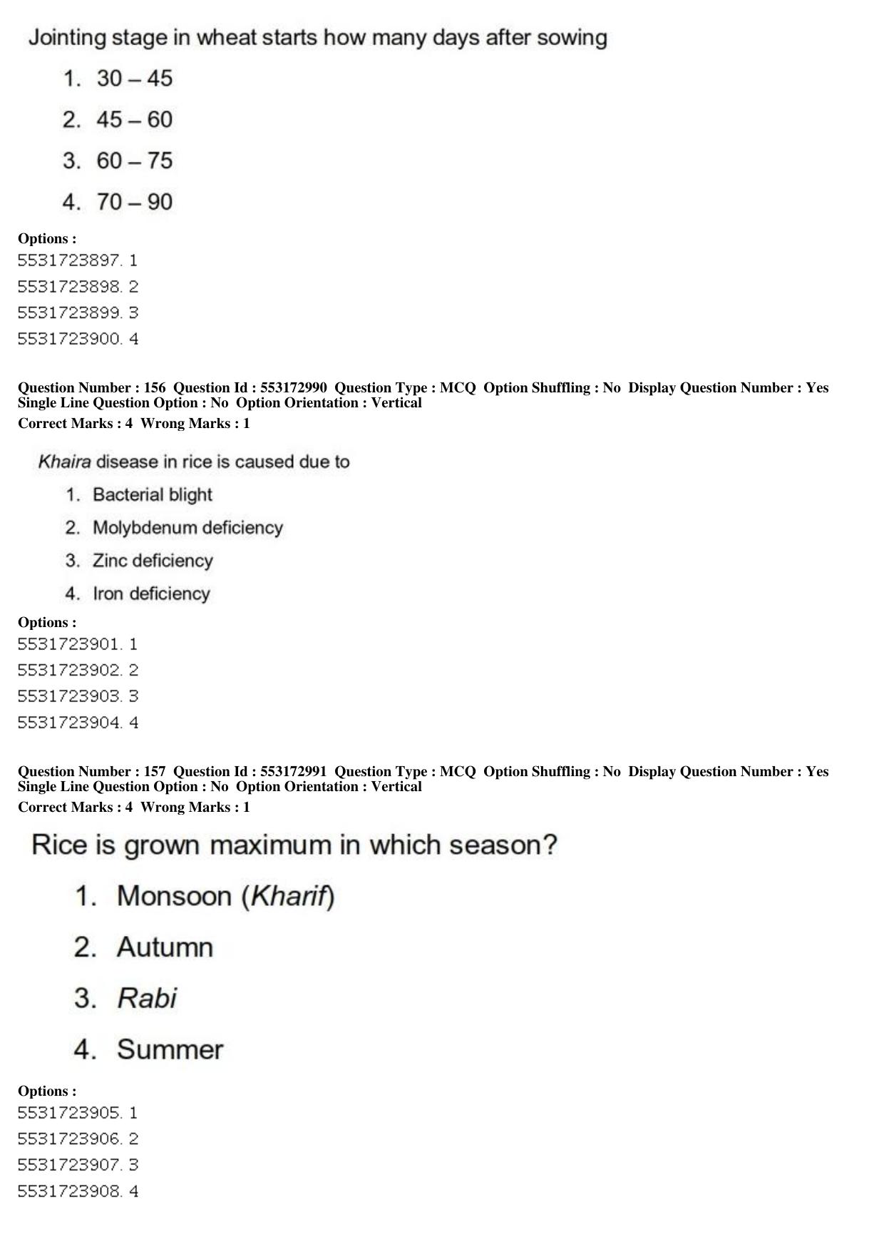 ICAR AIEEA PG 2019 AGRONOMY Question Paper - Page 58