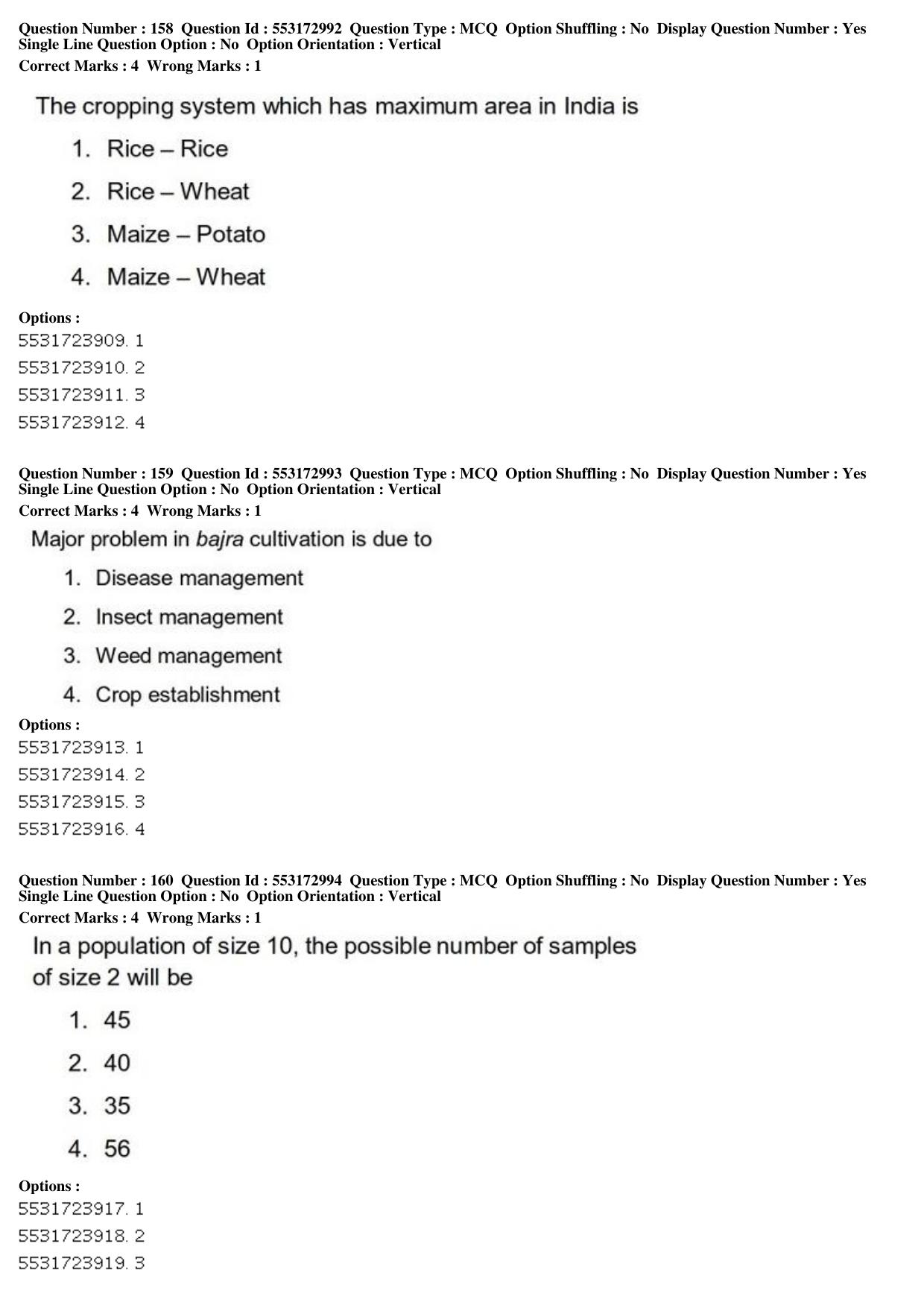 ICAR AIEEA PG 2019 AGRONOMY Question Paper - Page 59