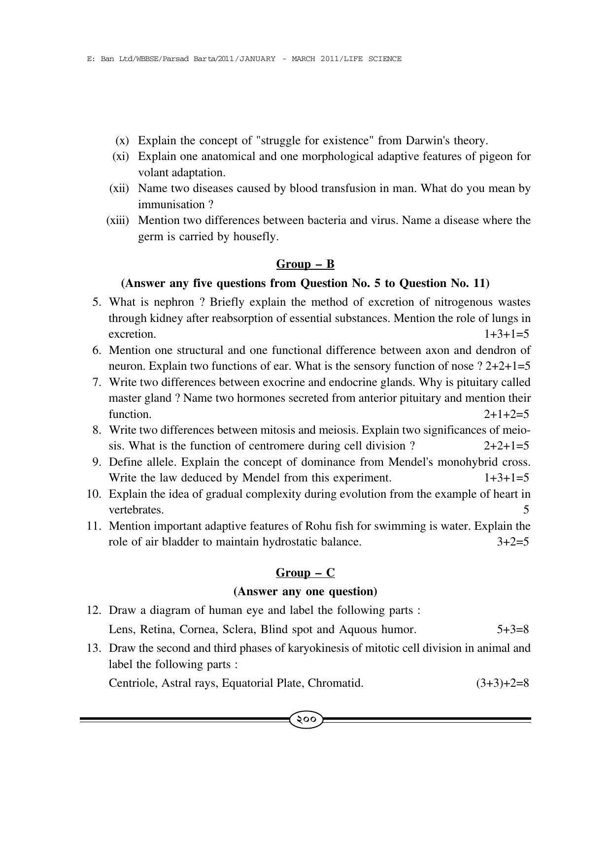 WBBSE Class X Syllabus (Life Science) - Page 27