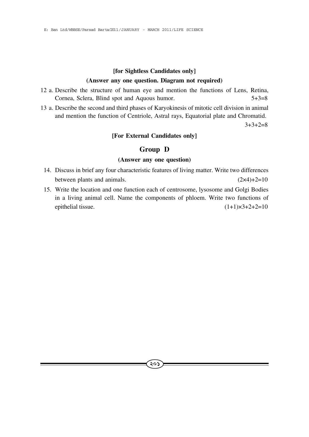 WBBSE Class X Syllabus (Life Science) - Page 28