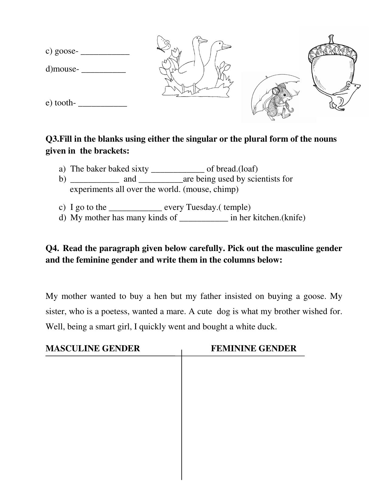 Worksheet for Class 4 English Assignment 26 - Page 2
