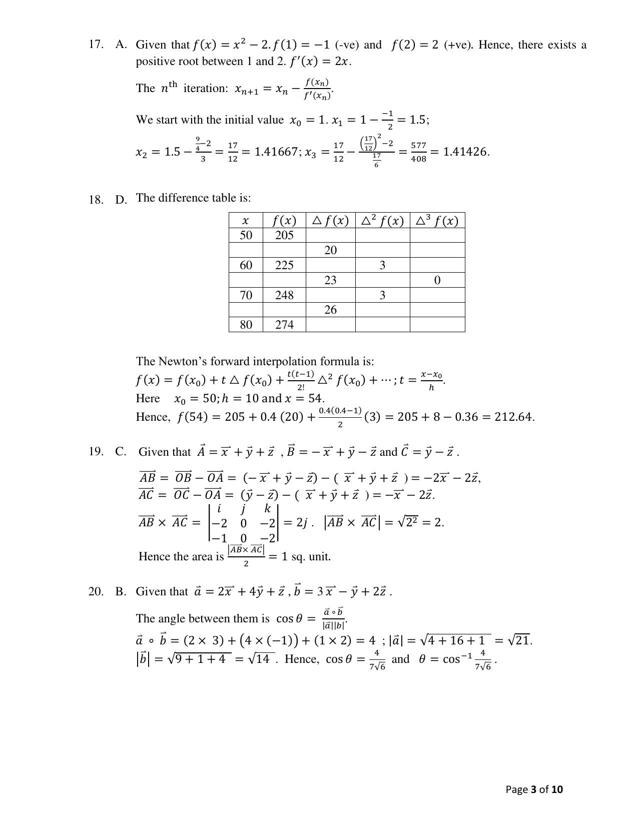 ACET December 2023 Question Paper Indicative Solution - Page 3