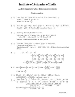 ACET December 2023 Question Paper Indicative Solution