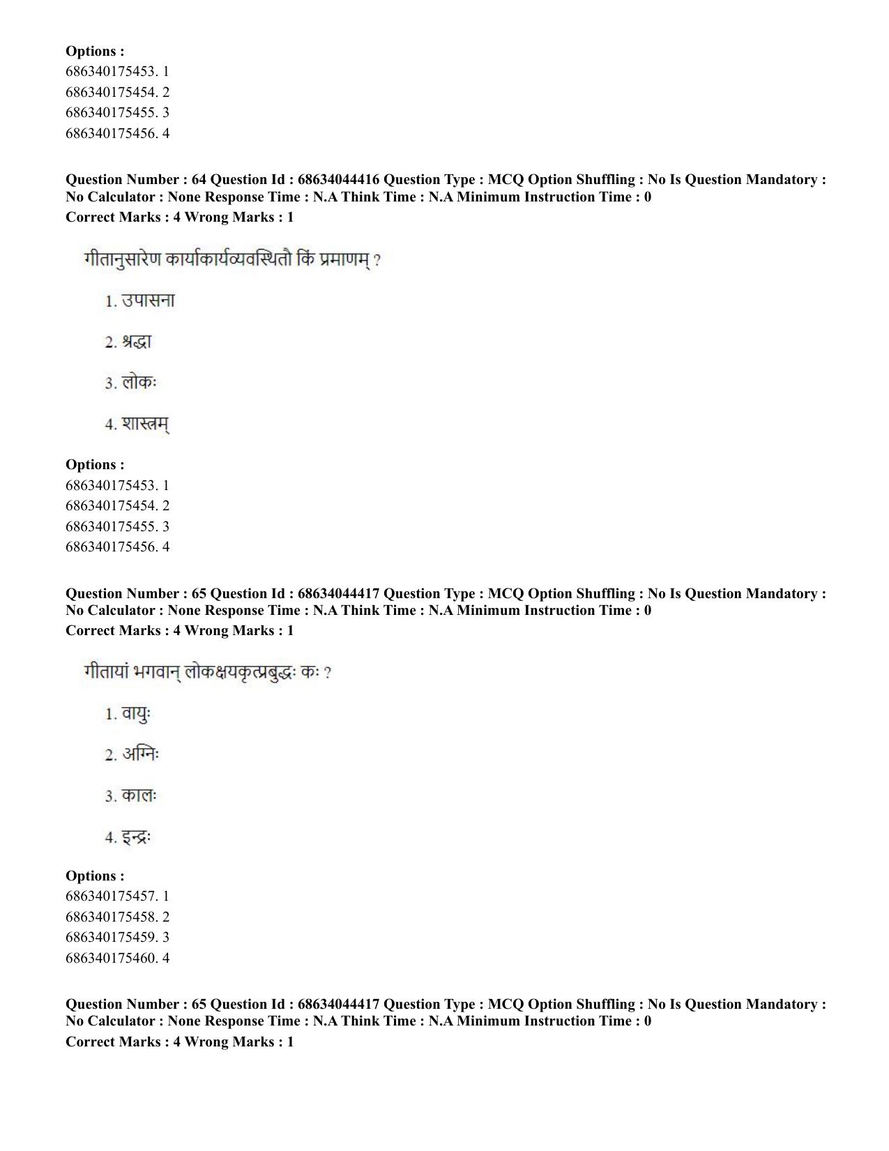 CUET PG 2023: ACQP23 – Vedanta (BHU) (Hin)-Shift 3 (30-06-2023) Question Paper - Page 87