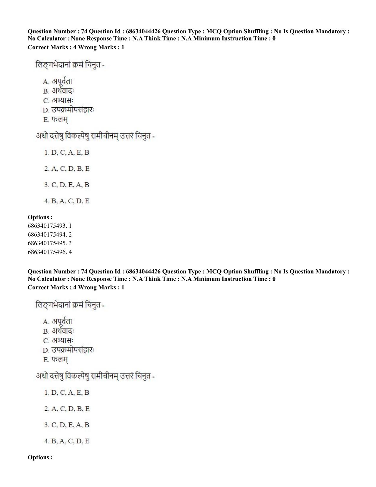 CUET PG 2023: ACQP23 – Vedanta (BHU) (Hin)-Shift 3 (30-06-2023) Question Paper - Page 101