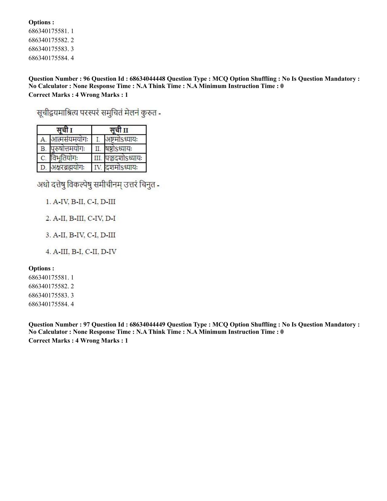 CUET PG 2023: ACQP23 – Vedanta (BHU) (Hin)-Shift 3 (30-06-2023) Question Paper - Page 140