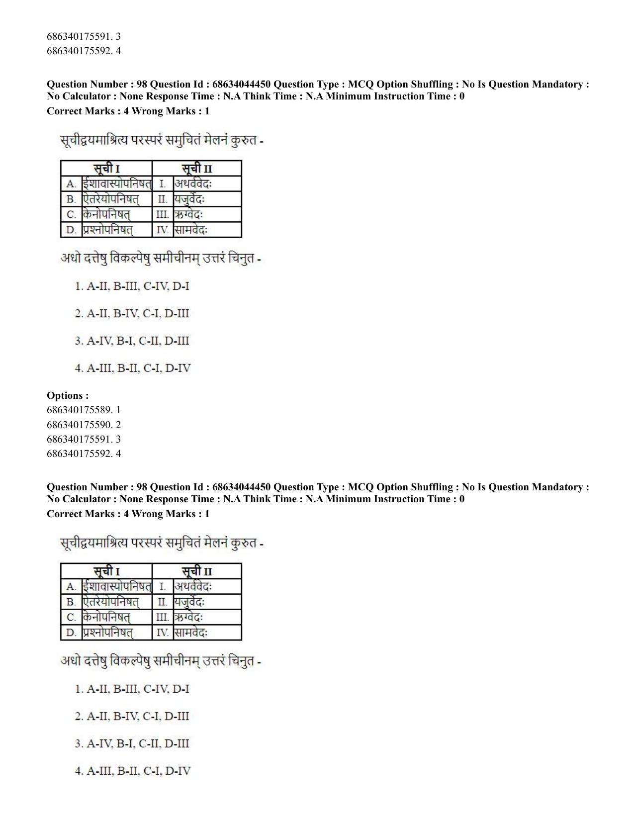 CUET PG 2023: ACQP23 – Vedanta (BHU) (Hin)-Shift 3 (30-06-2023) Question Paper - Page 143