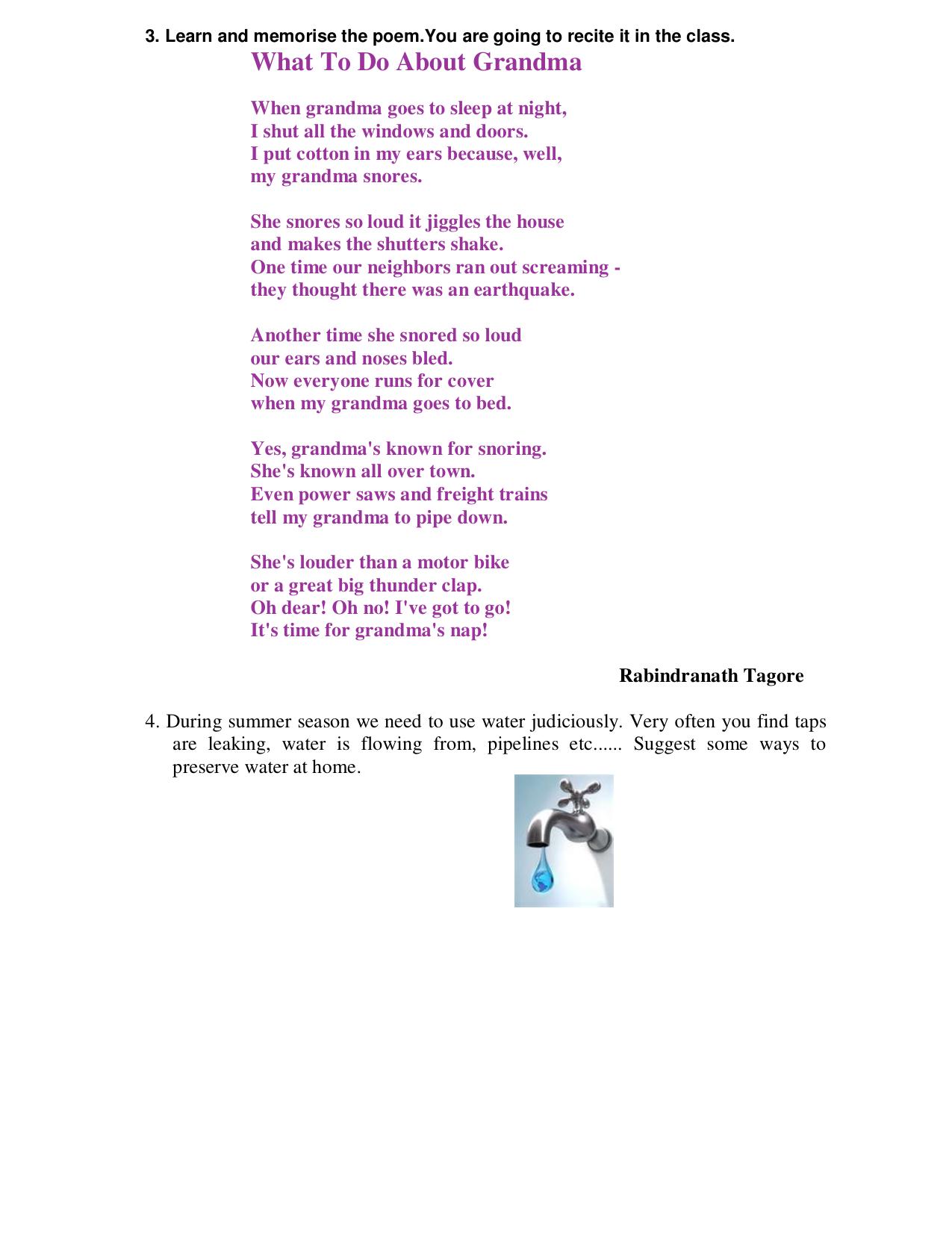 Worksheet for Class 4 English Assignment 112 Monkey Crocodile - Page 5