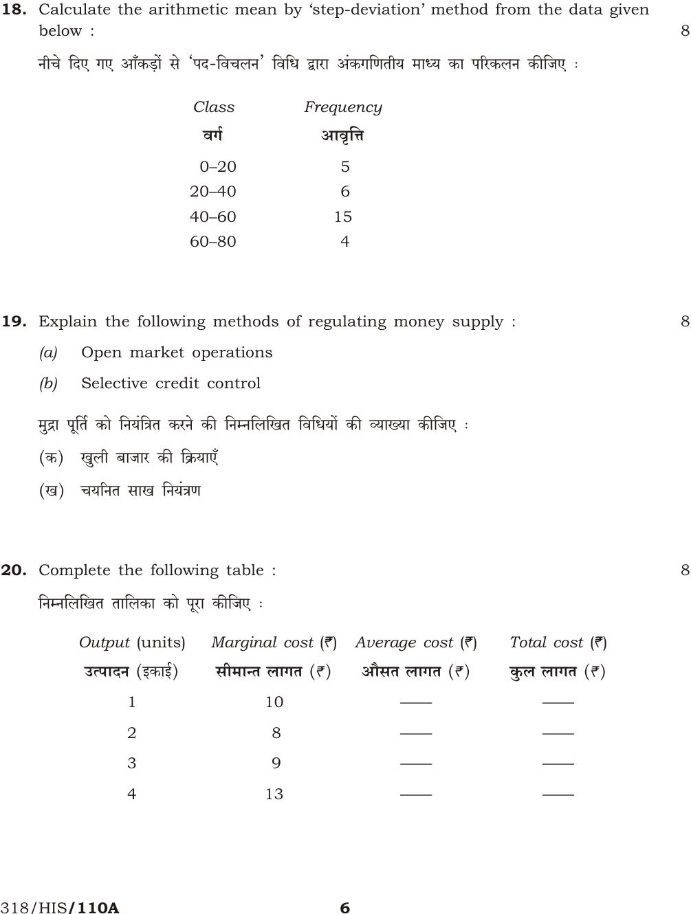 NIOS April 2015 Class 12 Economics Question Paper - Page 6