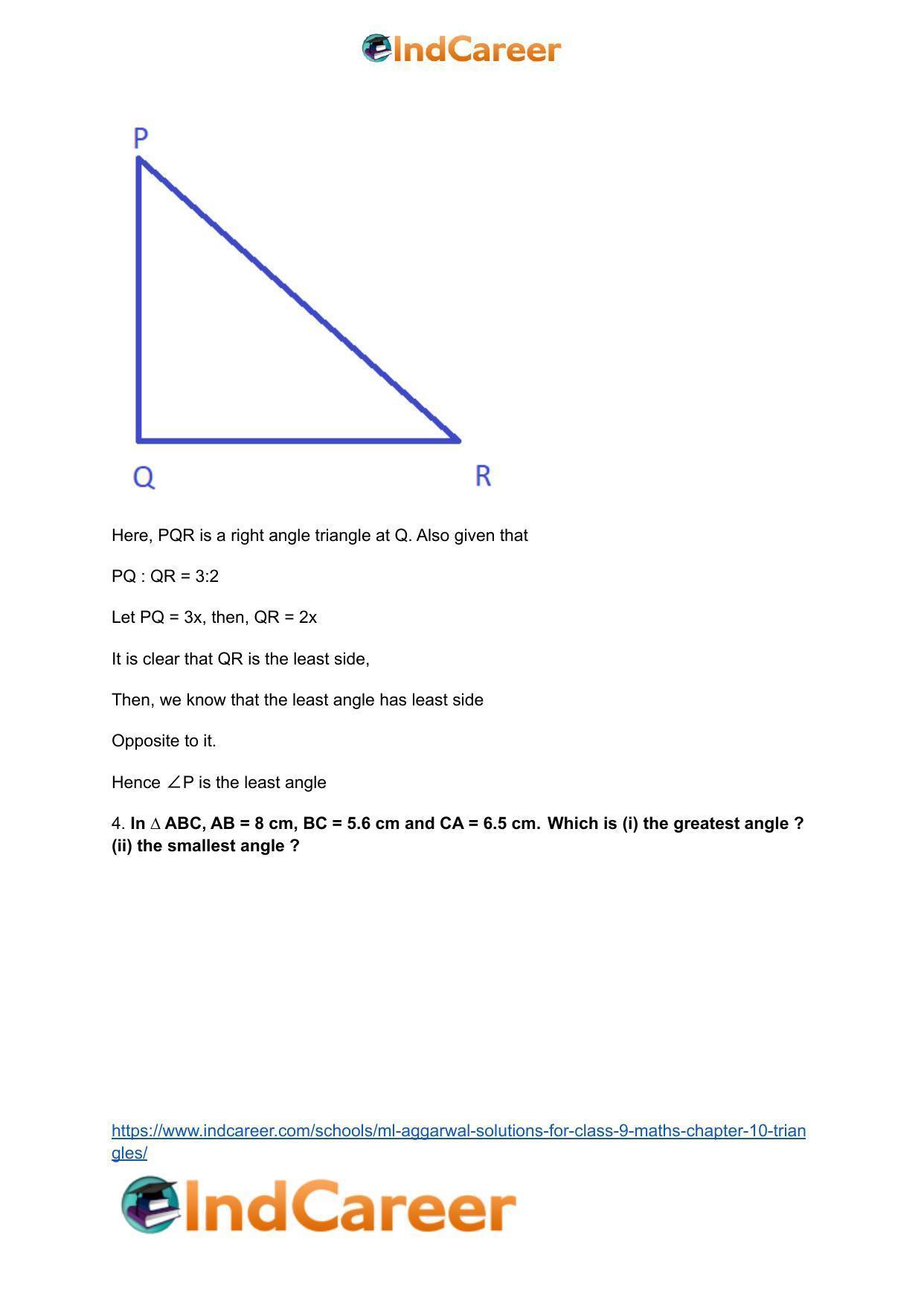 ML Aggarwal Solutions for Class 9 Maths Chapter 10- Triangles - Page 28