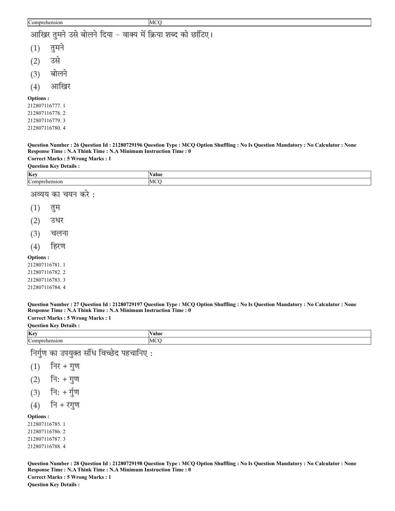 CUET 2023 Hindi Shift 1 Question Papers - Page 19