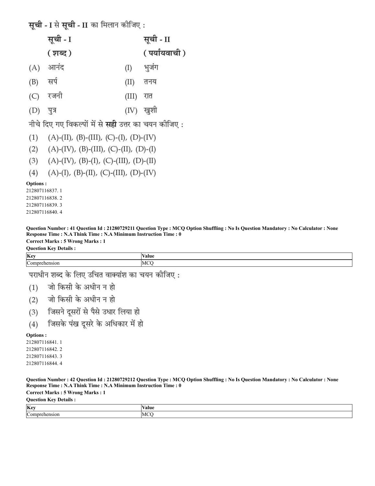 CUET 2023 Hindi Shift 1 Question Papers - Page 26