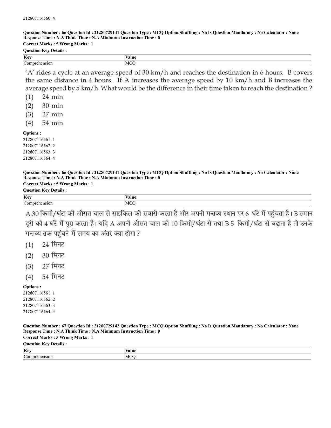 CUET 2023 Hindi Shift 1 Question Papers - Page 43