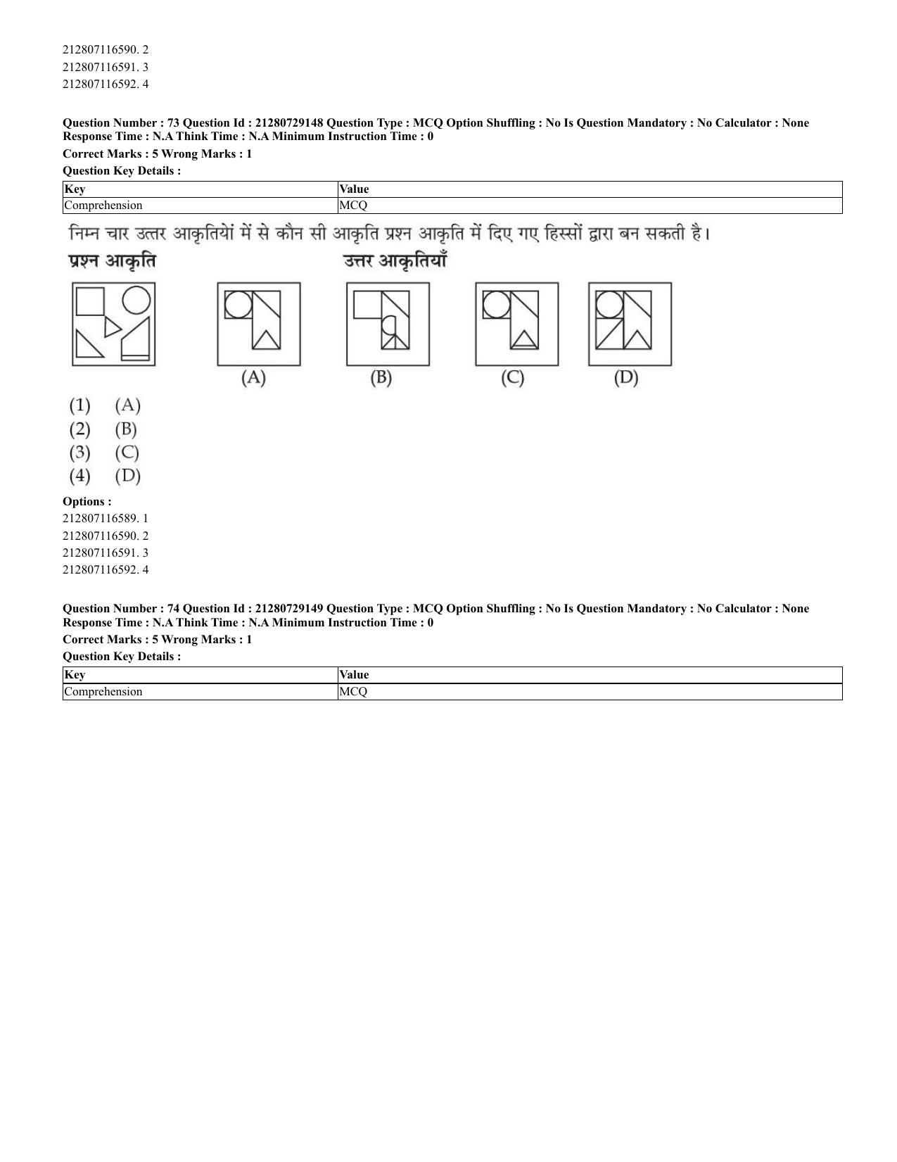 CUET 2023 Hindi Shift 1 Question Papers - Page 49