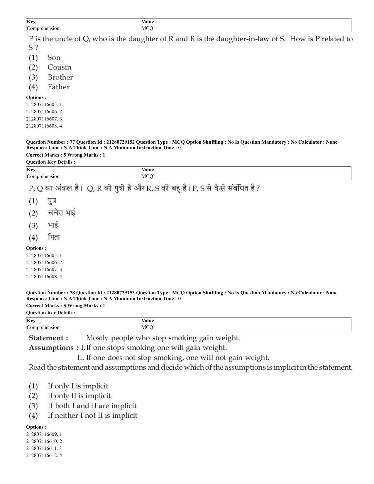 CUET 2023 Hindi Shift 1 Question Papers - Page 53