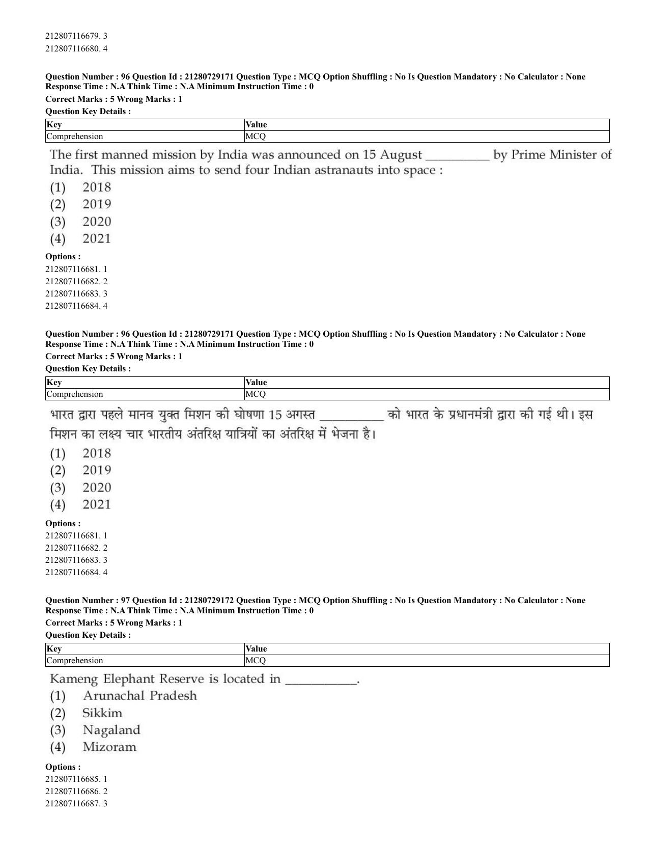 CUET 2023 Hindi Shift 1 Question Papers - Page 70