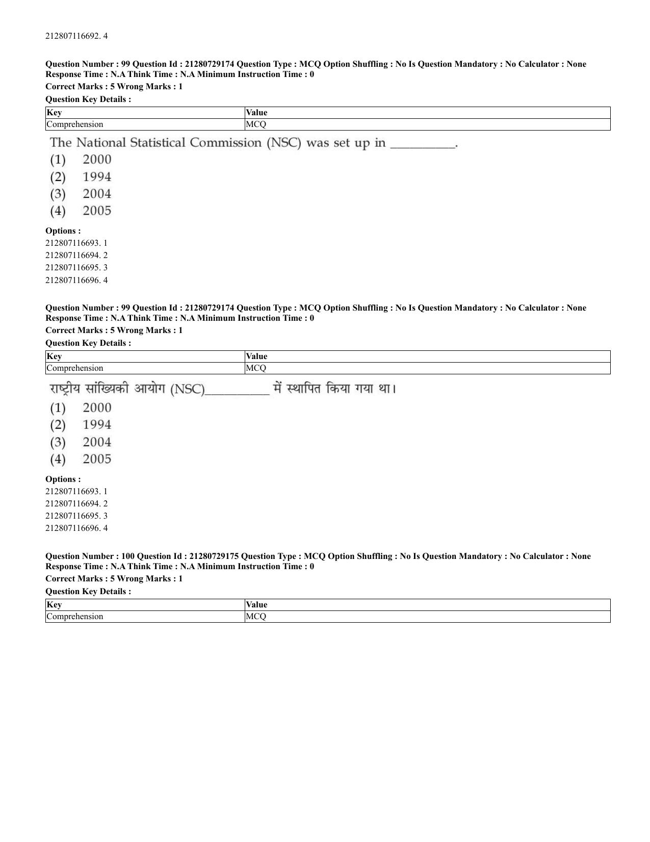 CUET 2023 Hindi Shift 1 Question Papers - Page 72