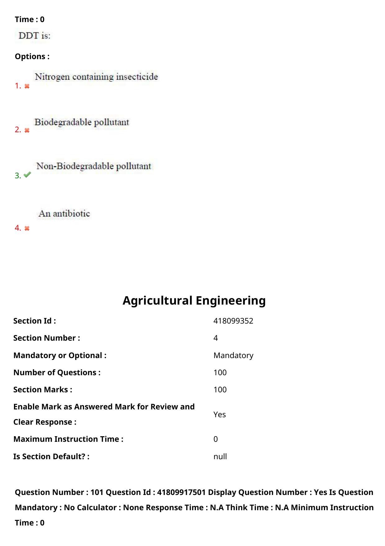 AP ECET 2023 Agricultural Engineering Question Paper - Page 66