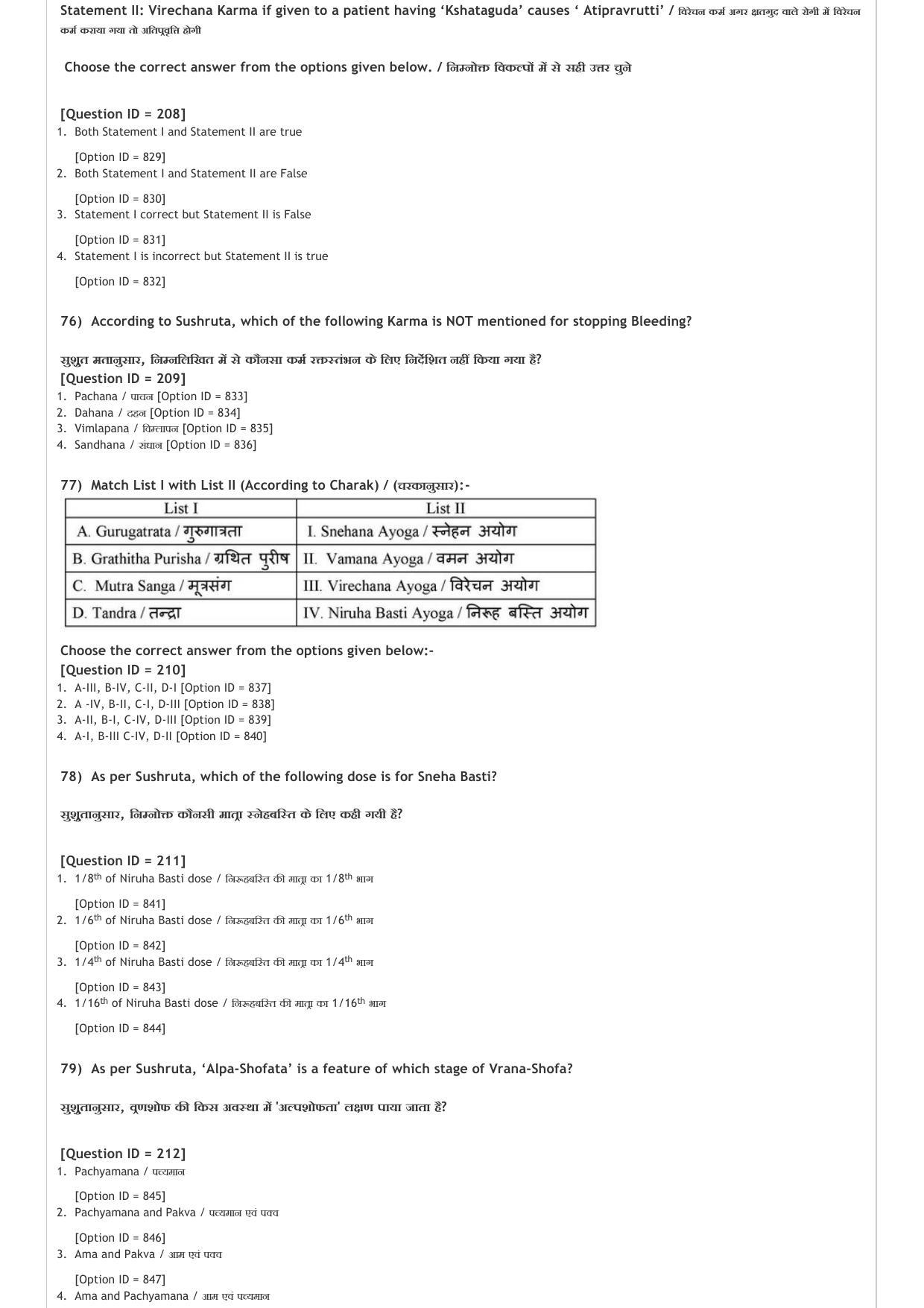 AIAPGET 2020 Ayurveda Question Paper - Page 19
