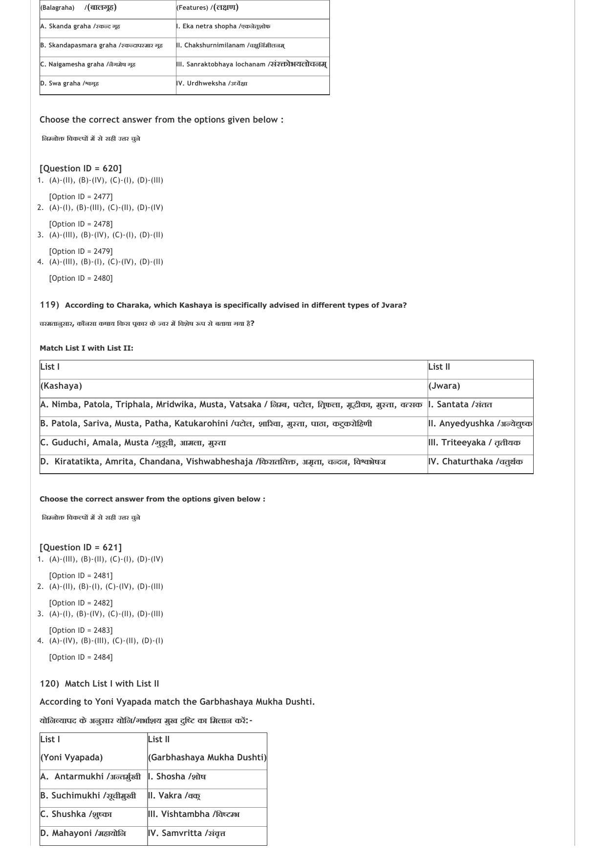 AIAPGET 2020 Ayurveda Question Paper - Page 30