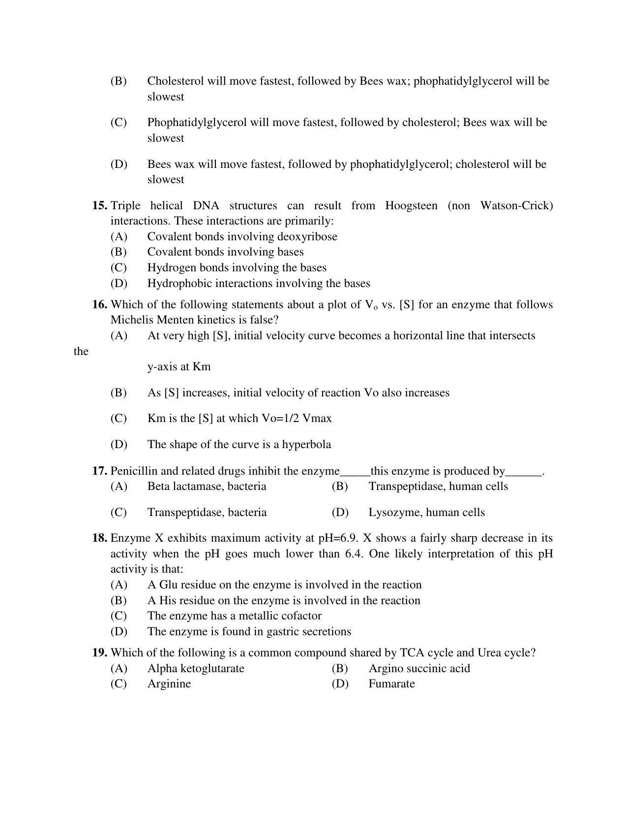 PU MPET Bio-Chemistry 2019 Question Papers - Page 3
