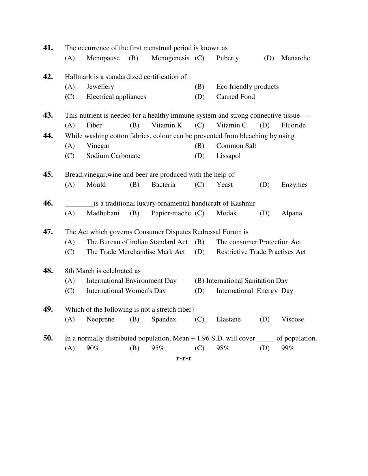 PU MPET Bio-Chemistry 2019 Question Papers - Page 38