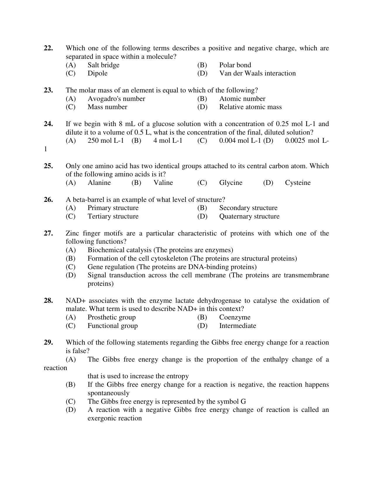 PU MPET Bio-Chemistry 2019 Question Papers - Page 42