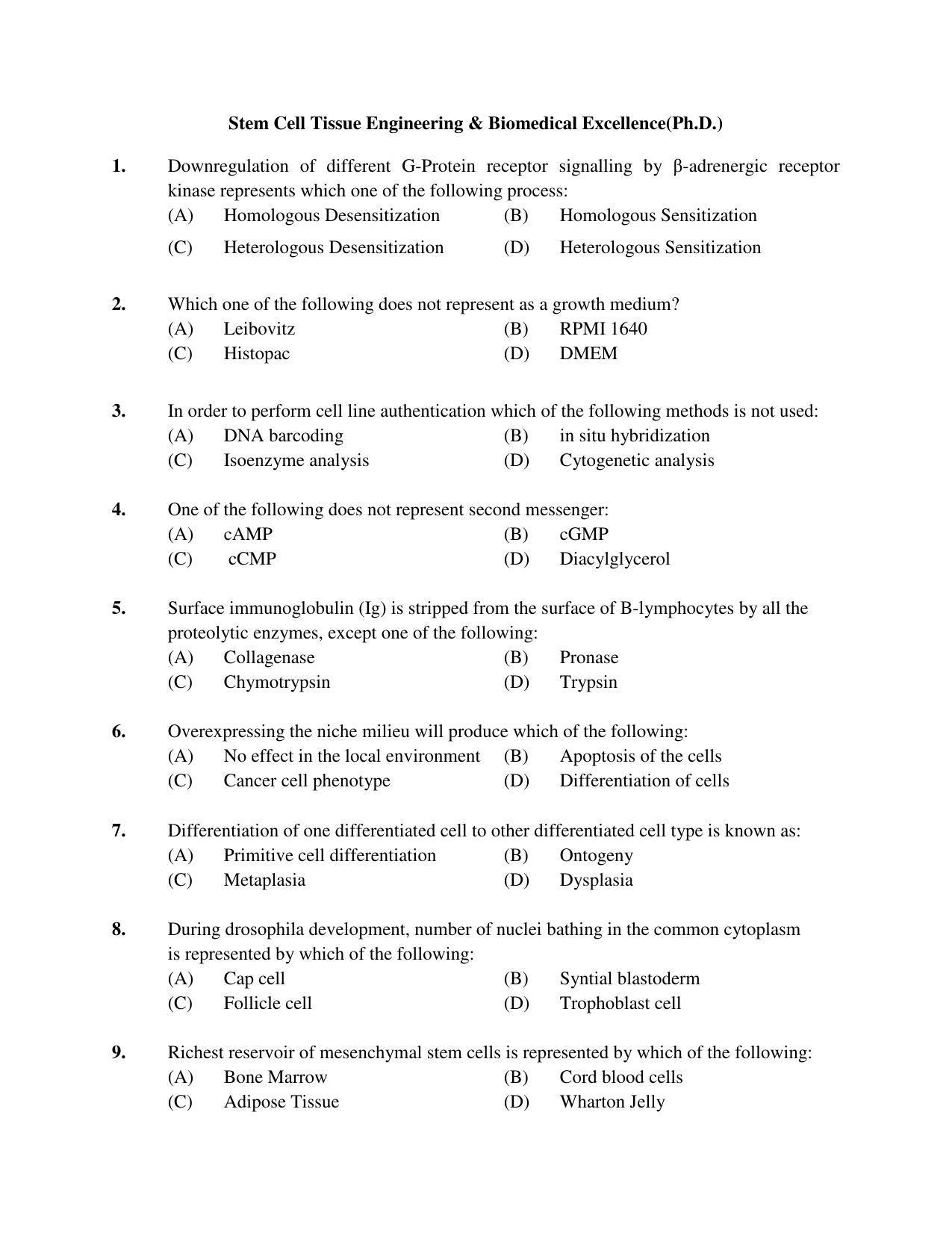 PU MPET Bio-Chemistry 2019 Question Papers - Page 70
