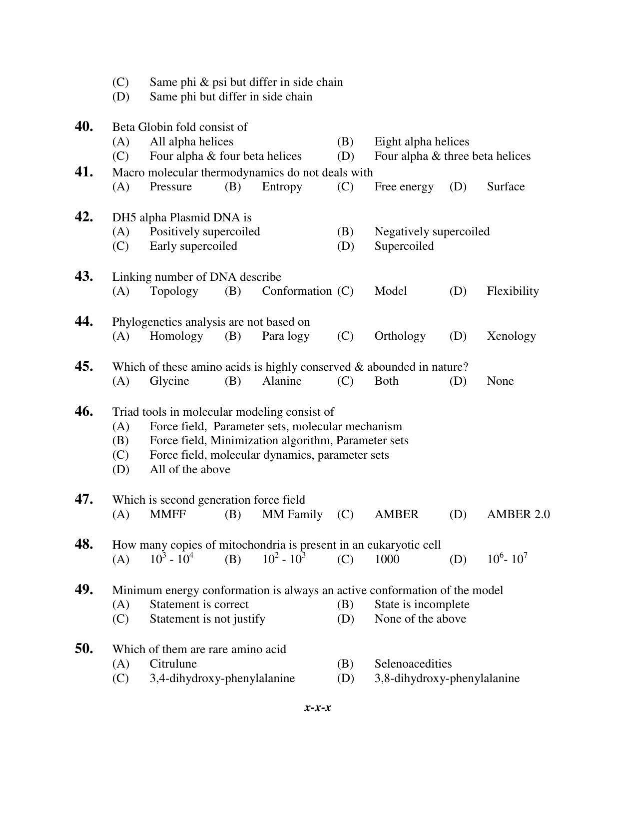 PU MPET Bio-Chemistry 2019 Question Papers - Page 82