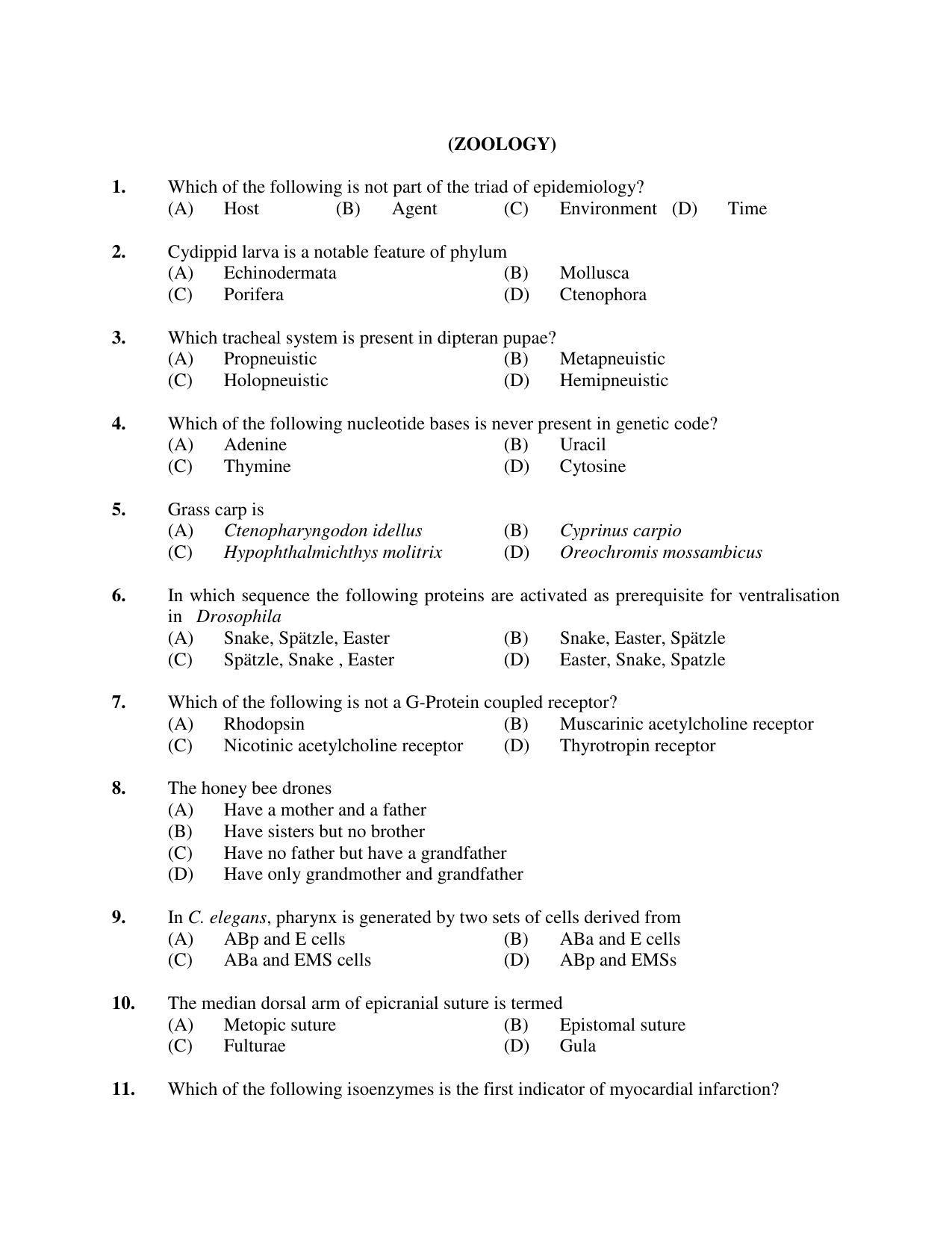 PU MPET Bio-Chemistry 2019 Question Papers - Page 83