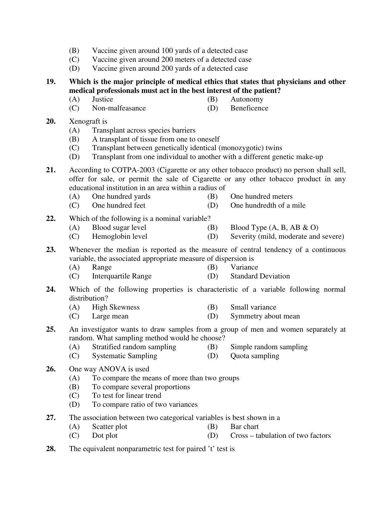 PU MPET Bio-Chemistry 2019 Question Papers - Page 90