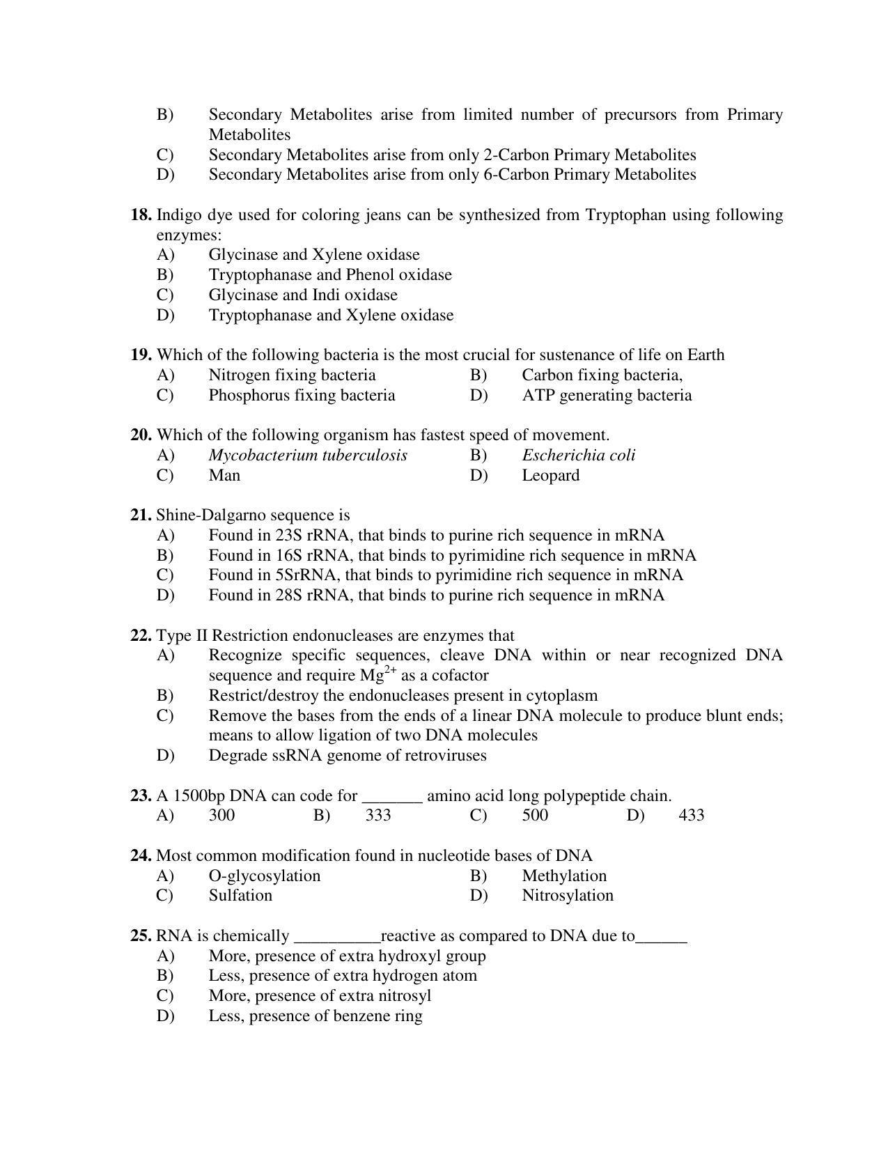 PU MPET Bio-Chemistry 2019 Question Papers - Page 107