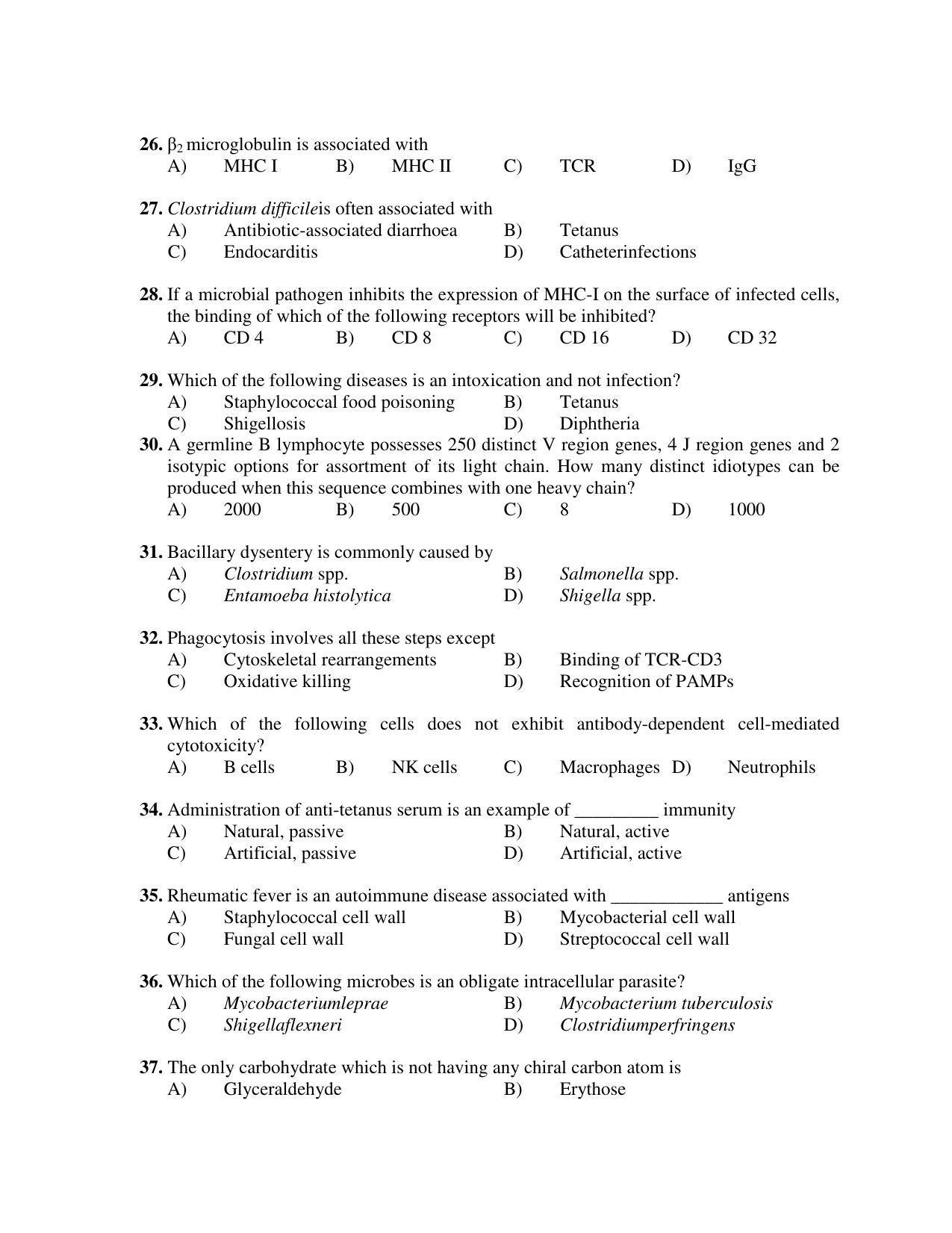PU MPET Bio-Chemistry 2019 Question Papers - Page 108
