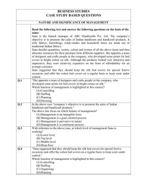 CBSE Class XII Business Studies Question Bank